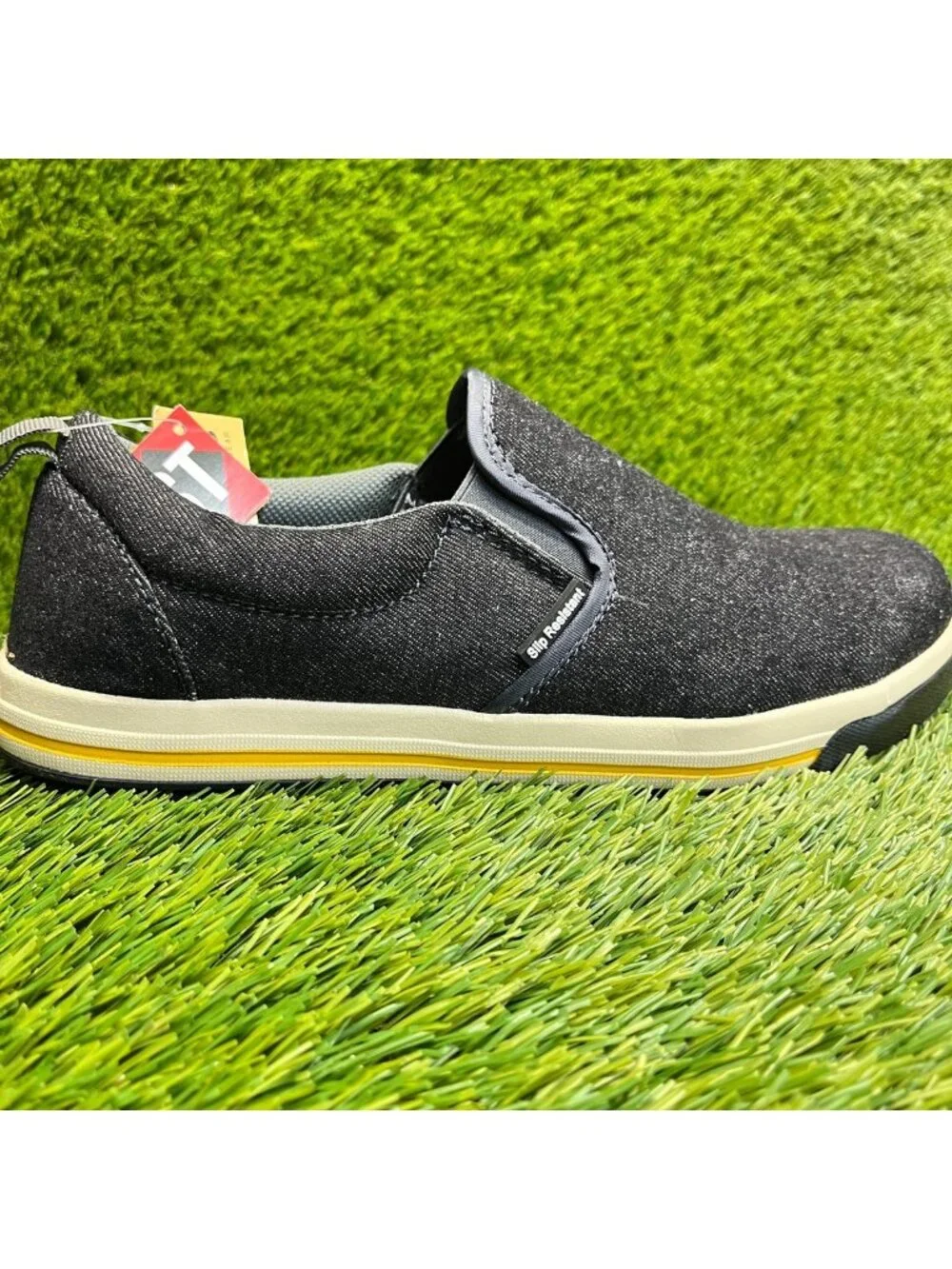 Nautilus Westside Mens Size 8.5E Black Ivory Steel Toe Slip On Safety Work Shoes